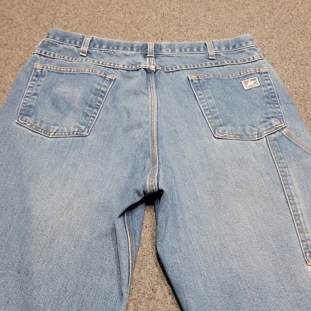 Tyndale Jeans Men 38x26*Flame Resistant FR Workwear Relaxed Broken In FRMC Denim